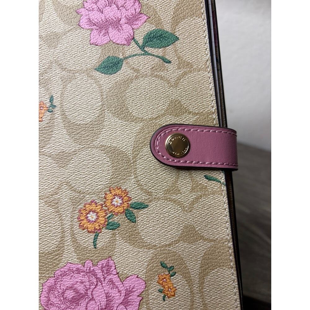 Coach Prairie Rose Notebook Signature Canvas Pink Floral Journal NWT 1740 - Picture 4 of 4